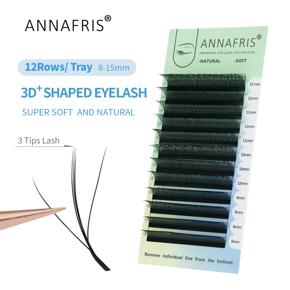 ANNAFRIS 3D W Three Core Eyela - огляд і ціна Eyelash Extension Human Hair