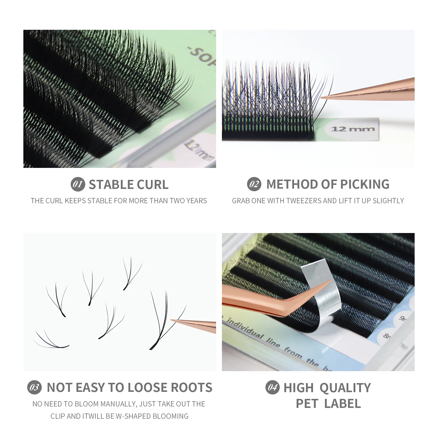 ANNAFRIS 3D W Three Core Eyela - огляд і ціна Eyelash Extension Human Hair