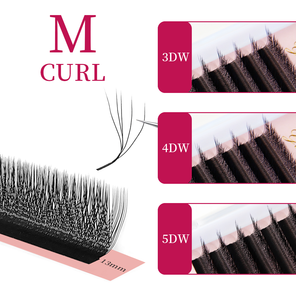 Goddess W3D 4D 5D M Curl Eyela - огляд і ціна Eyelash Extension Human Hair