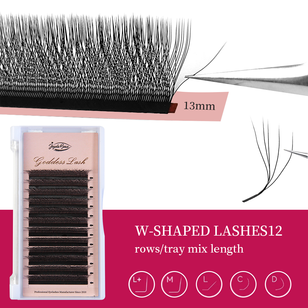 Goddess W3D 4D 5D M Curl Eyela - огляд і ціна Eyelash Extension Human Hair